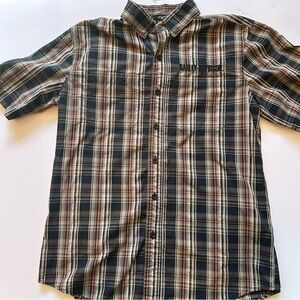 Harley-Davidson Plaid Short Sleeve Size Medium Button-Up Motorcycle Shirt